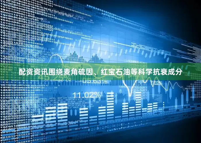 配资资讯围绕麦角硫因、红宝石油等科学抗衰成分